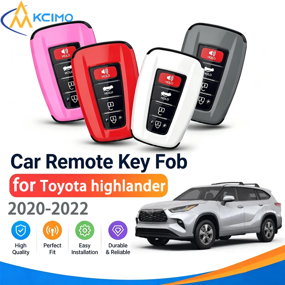 Car Key Fob Cover Protector Shell,Full Edge Anti‑Scratch Wear‑Resistant Key Case Fit For Toyota highlander 2020‑2022