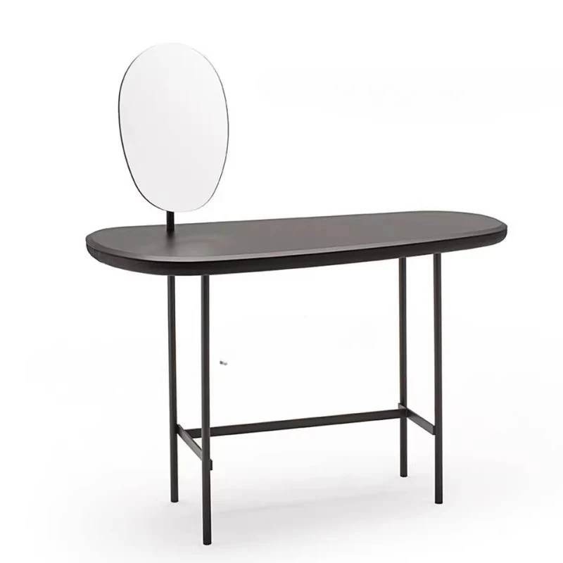 

Italian minimalist bedroom household makeup table furniture dresser metal rock slab countertop