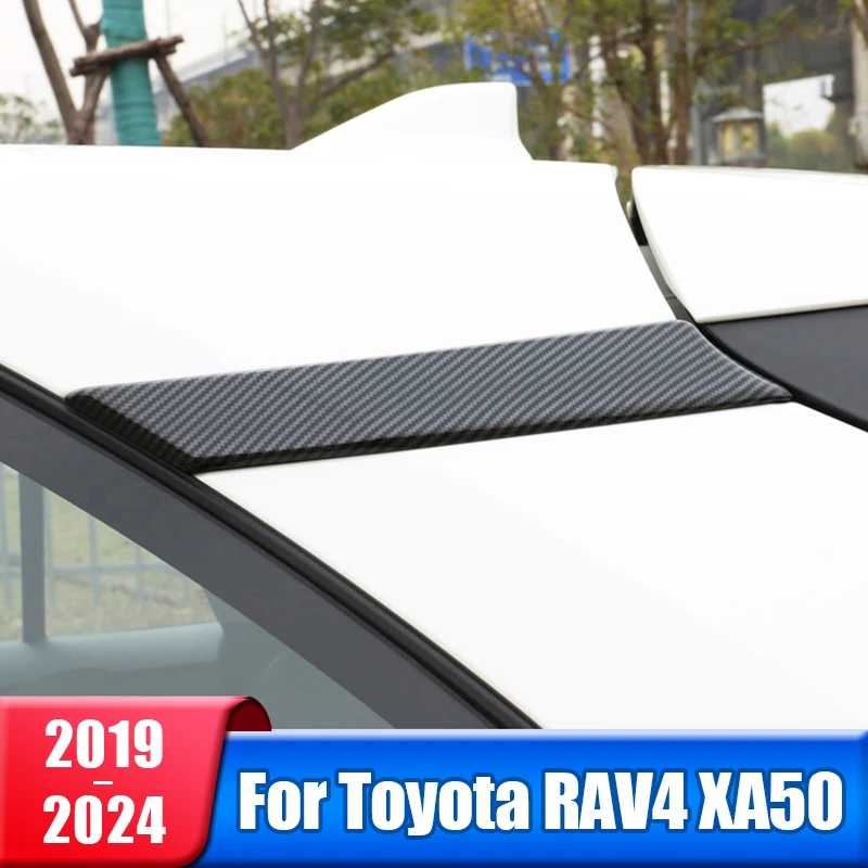 

ABS Carbon Fiber Rear Window C Pillar Trim Cover For Toyota RAV4 XA50 2019 2020 2021 2022 2023 2024 RAV 4 Hybrid Car Accessories