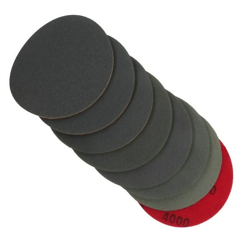 

6 Inch Sponge Sandpaper Round Self-Adhesive Flocking Car Paint Polishing Beauty Sandpaper 500-4000 Grit Grinding Sandpaper