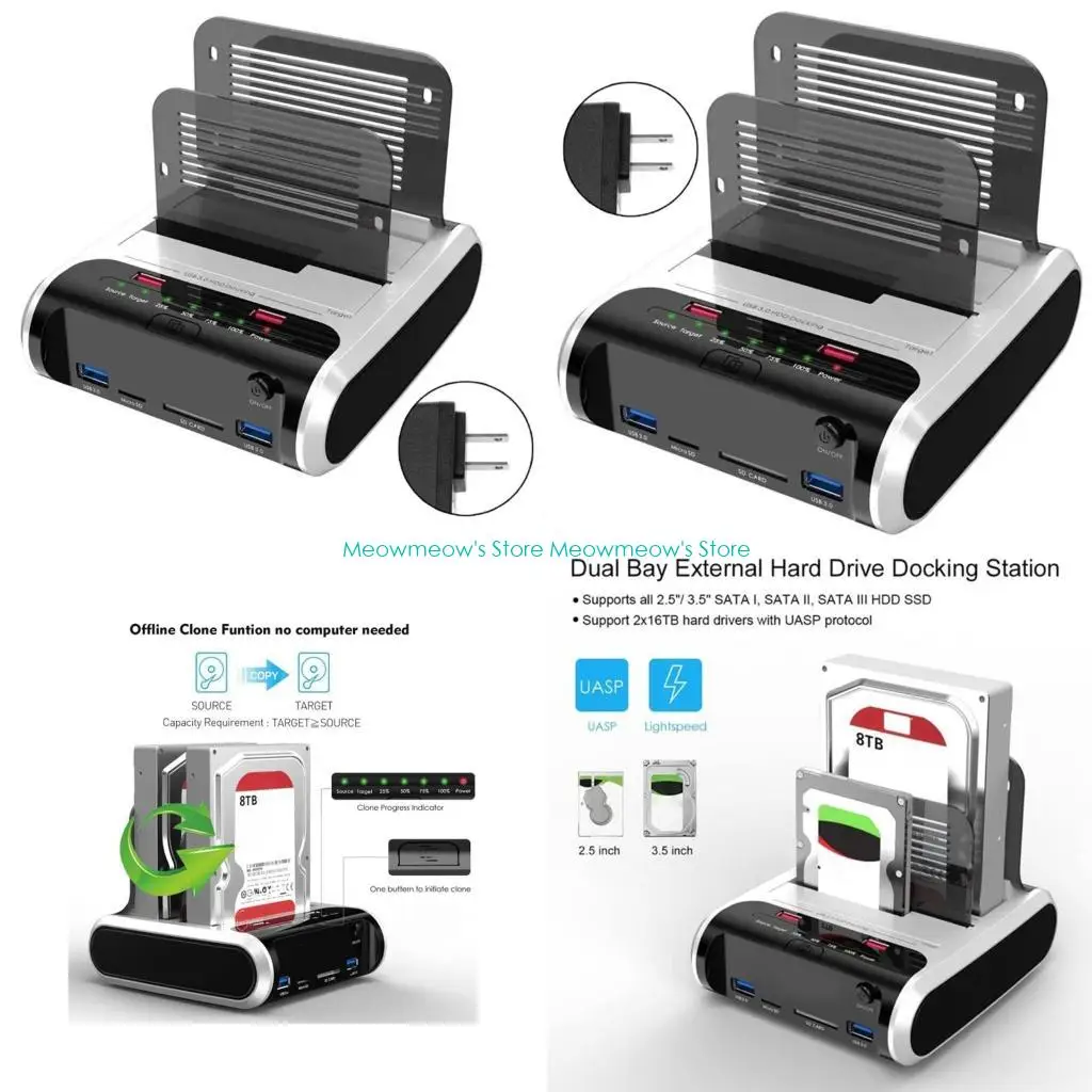 

W91A USB3.0 до Do Drip Do Do Do Dock Docking Station 2 Clons Support