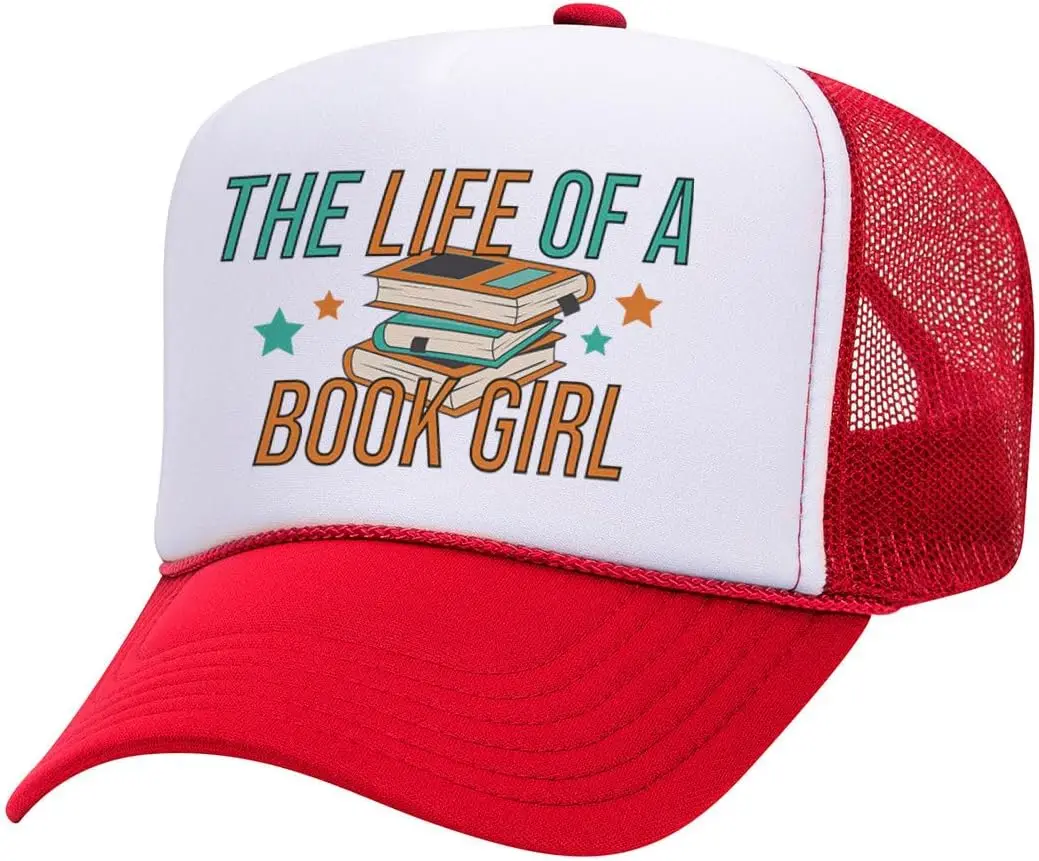 

Жизнь книги для девочек, шляпа дальнобойщика, регулируемая сетчатая задняя пенопластовая кепка, повседневный головной убор для любителей чтения