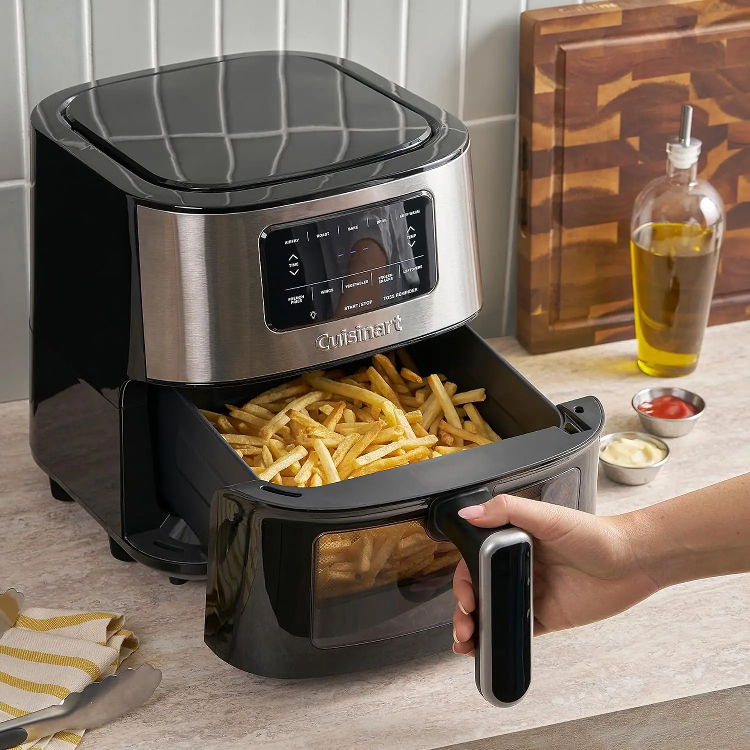 Cuisinart Air Fryer, 6-Quart Basket Large Fryer with 5 Cooking Functions to Roast, Bake, Broil, Air Fry and Keep Warm, 5 Airfrye