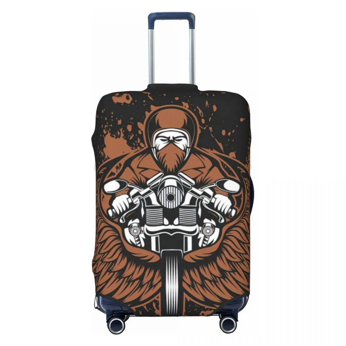 Biker Custom Motorcycles Vector  Luggage Protective Dust Covers Elastic Waterproof 18-32inch Suitcase Cover Travel Accessories