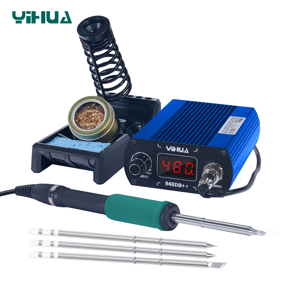 YIHUA 948DB T12 Soldering Station 75W Quick Heating Electronic Welding Iron LCD Digital Display Temperature Adjustable With Tips