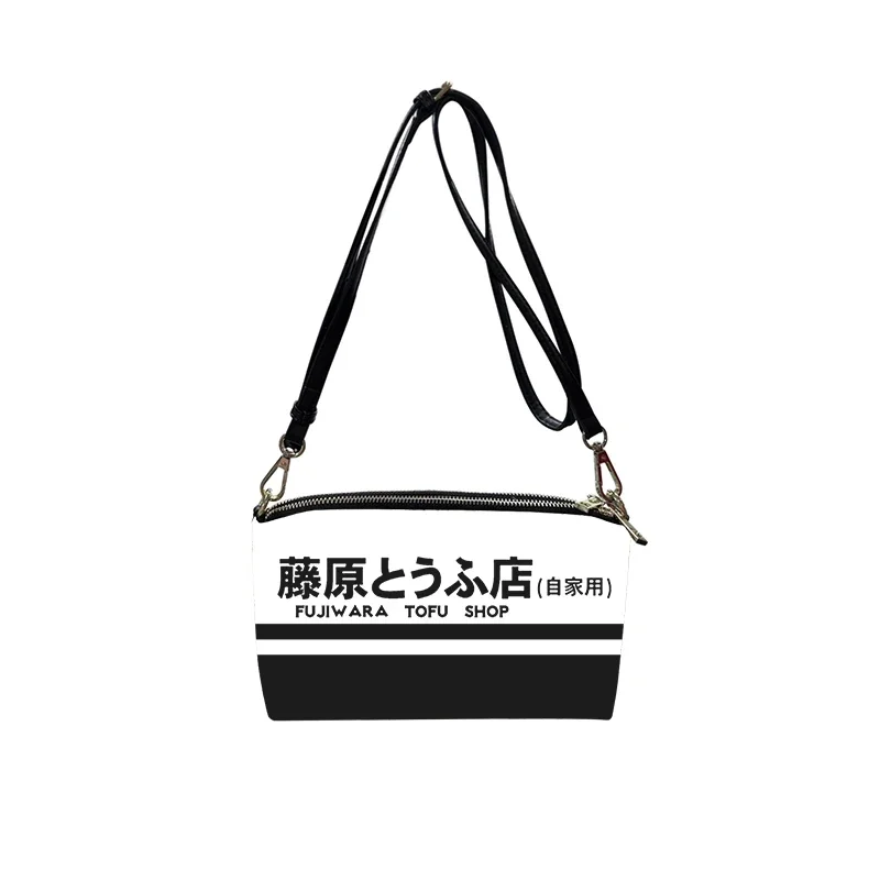 Japan anime Initial D PU Crossbody Bag 2023 New Women's Fashion Shoulder Bag Minimalist Small Square Bag for Women