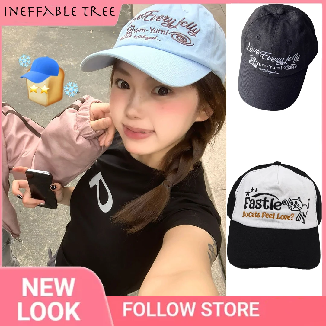 Spring Summer Soft Top Bear Letter Embroidery Baseball Caps for Women Slimming Effect Streetwear Travel Couple Hat Gorras Mujer