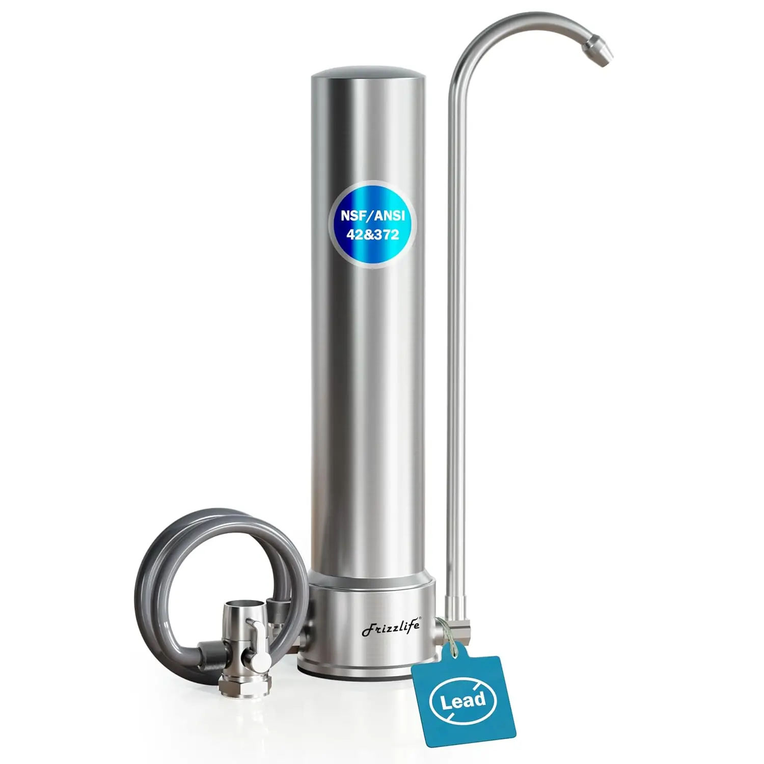 

6-Stage Stainless Steel Water Filter for Sink Faucet, Reduces 99.99% Lead, Chlorine, Heavy Metals, NSF Certified