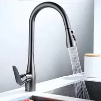 Black Kitchen Faucet Stainless Steel 304 Water Tap Modern Kichen Kitchen Taps Pull Out Sprayer Kitchen Mixer Sink Faucets