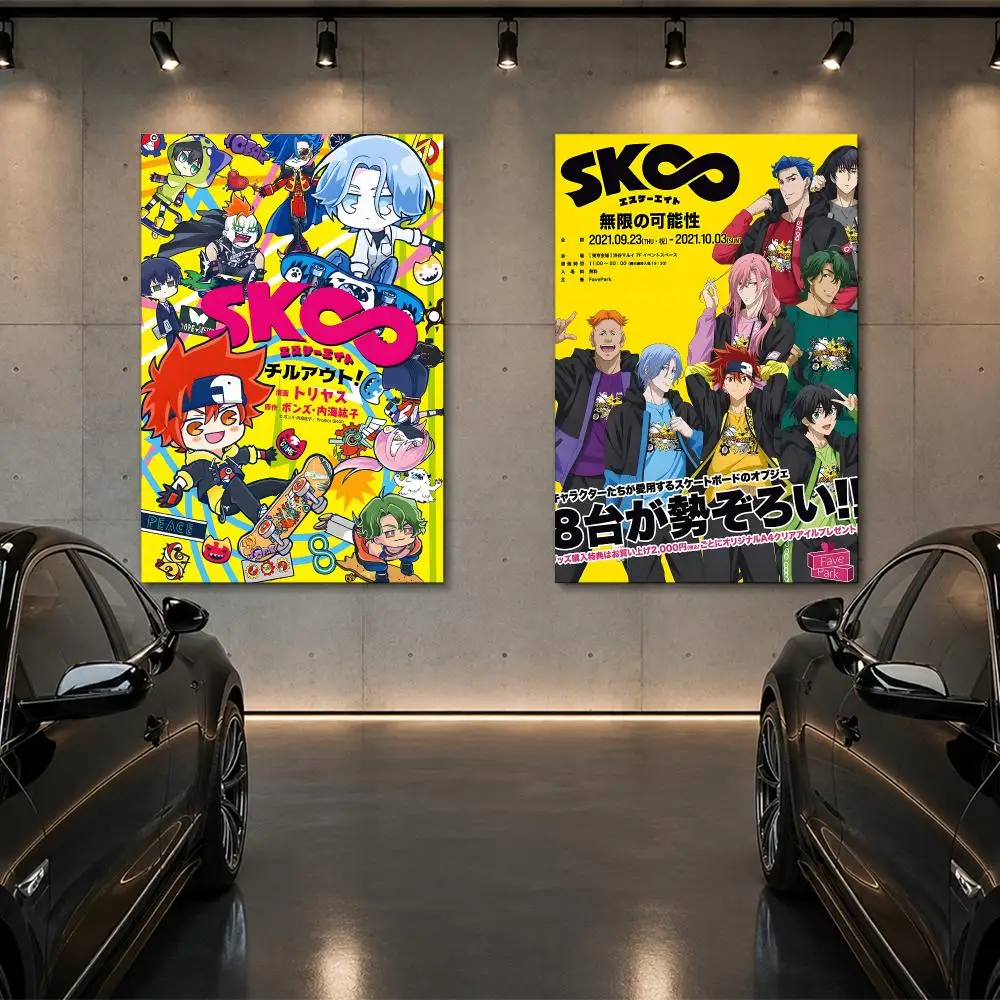 1PC Anime Cool Boy S-Sk8 The Infinity Poster Room Decor Home Wall Art Printing Waterproof Garage BedRoom Posters Gift