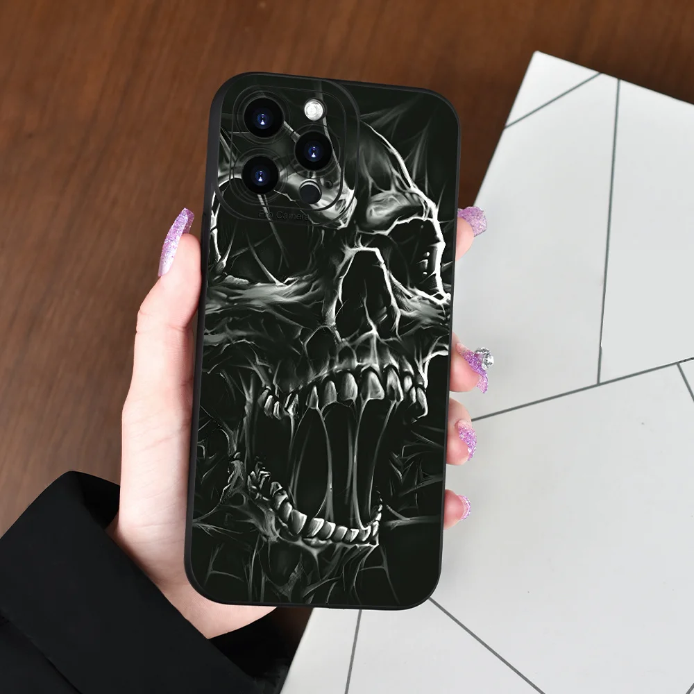 Kreative coole Skelett-Muster Handyhülle für Samsung Galaxy S23 S25 S24 Ultra S22 S21 FE Plus A54 A55 A53 A16 A35 A34 A33 Funda