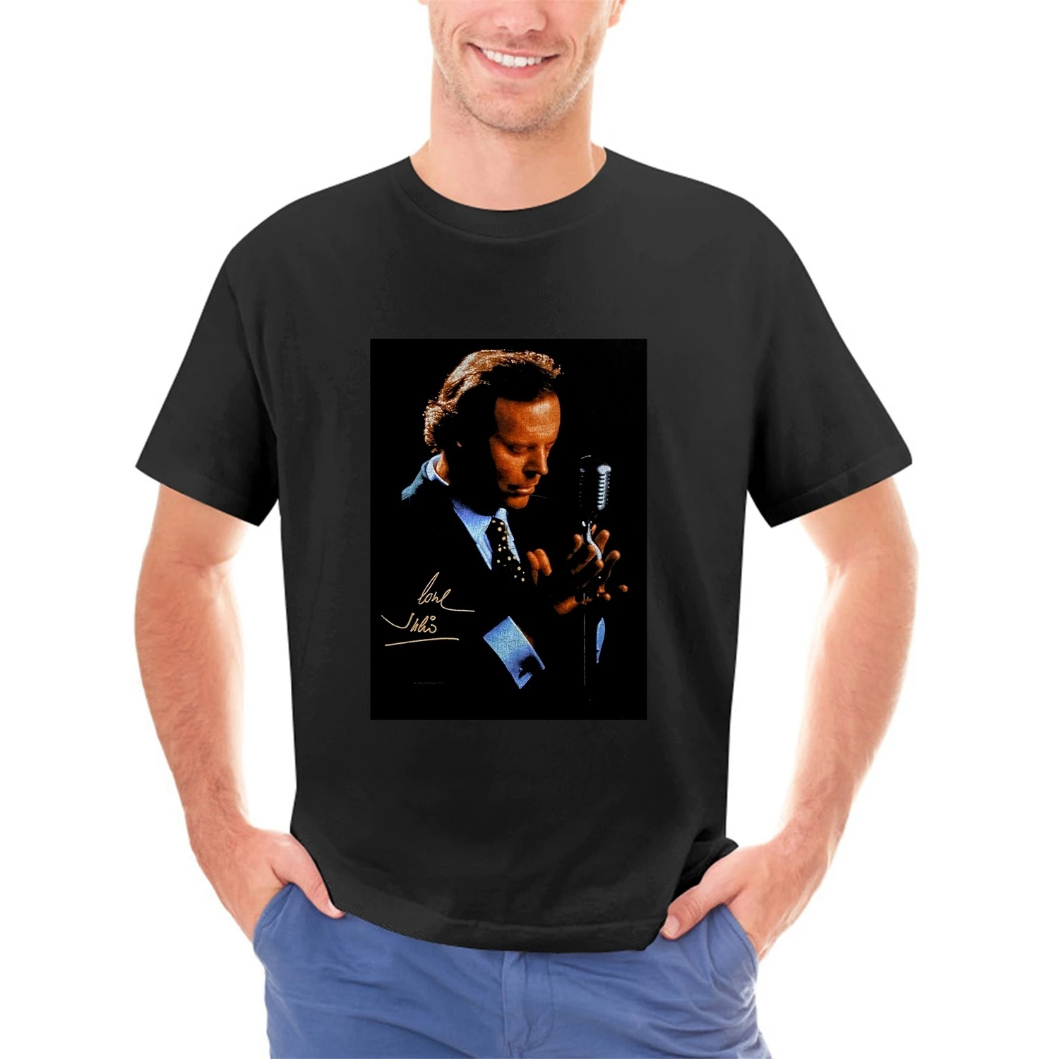 تيشيرت جوليو Iglesias كلاسيكي 1990 ، مقاس م #1