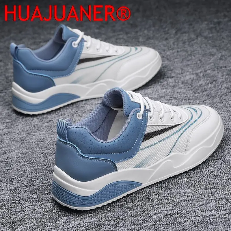 Zapatillas de deporte para hombre, Zapatillas transpirables de malla con cordones para correr, zapatos deportivos cómodos para hombre, zapatos para caminar para estudiantes al aire libre, Zapatillas