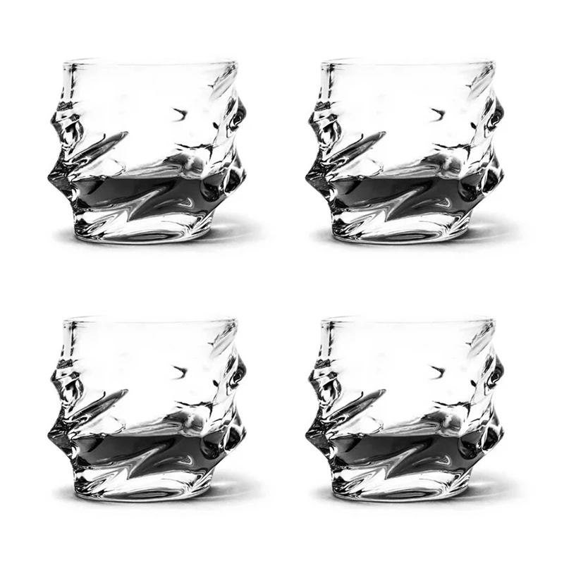 Promotion!4-Pack Crystal Whiskey Glasses, Rocks Glasses, Hand-Blown Scot Ch Glasses, Bourbo N Gift Ideas For Men And Women