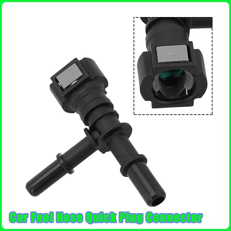 

9.49 Tee Connector Car Fuel Hose Quick Plug Connector Quick Release Hose Fitting Nylon Oil Line Pipe Adapter Good Sealing Perfor