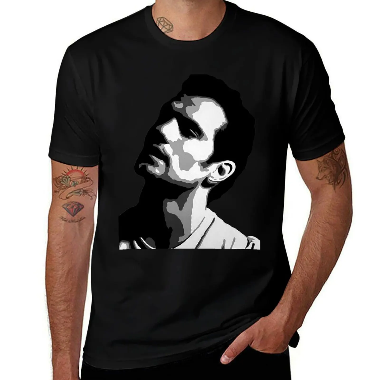 

Henry Cavill Black and White Portrait T-Shirt t shirts for man pack white cotton t shirt pack