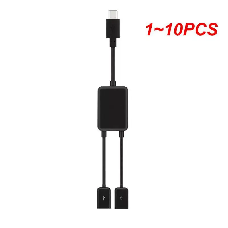 1~10PCS Type C OTG USB 3.1 Male to Dual 2.0 Female OTG Charge 2 Port HUB Cable Y Splitter