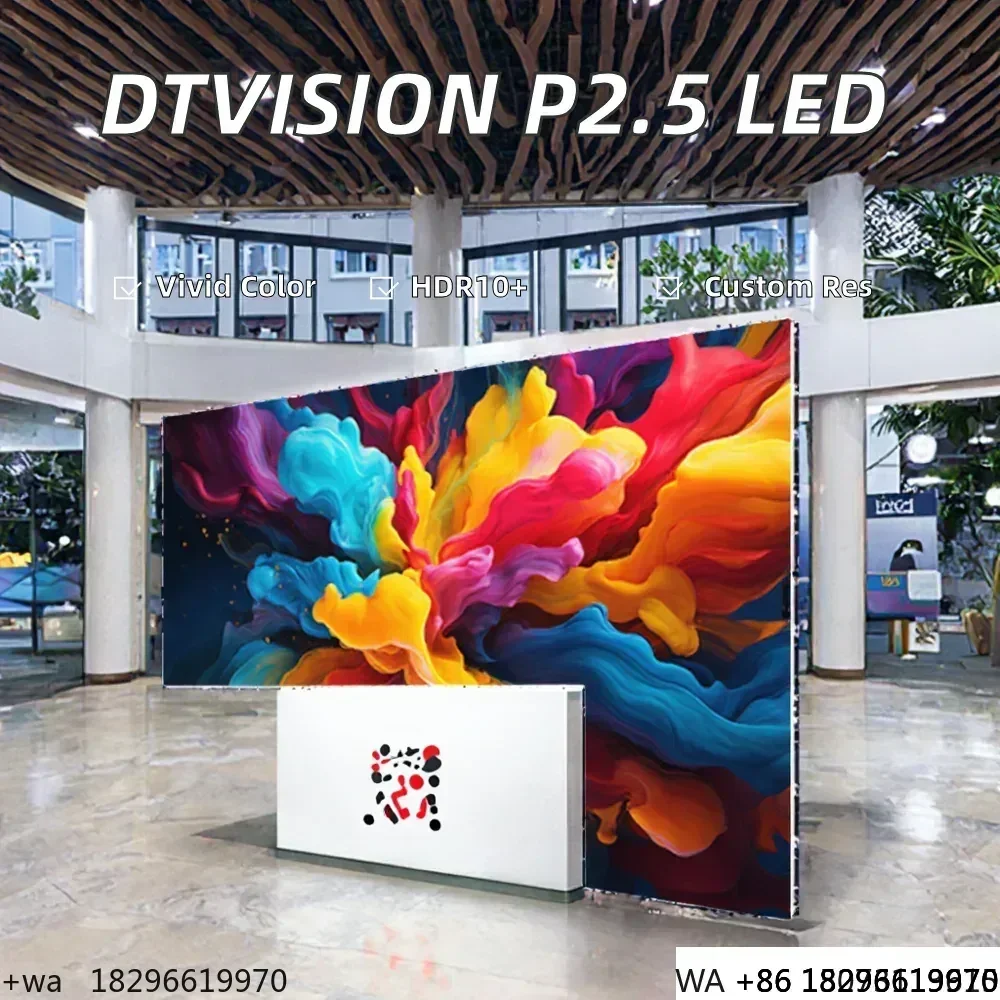 Indoor P2.5 RGB LED Screen 2.5m Video Wall Factory Price for Advertising Displays