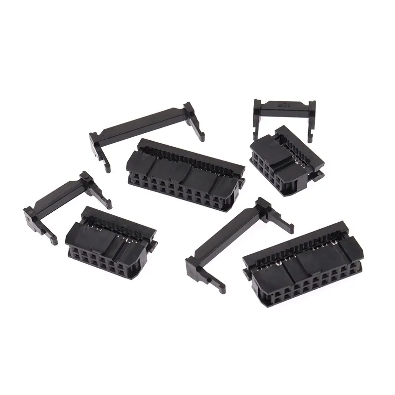 

10PCS FC Crimping Head 2.54mm Pitch Cable Head JTAG Plug FC-6P/8P/10P/12P/16P/20P/26P/34P/40P/50P/60P/64Pin