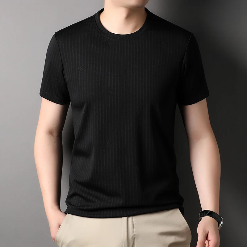 Top Quality New Summer Brand Tops Designer Korean Fashion Tshirt For Men Plain Trendy Short Sleeve Casual Clothes Men