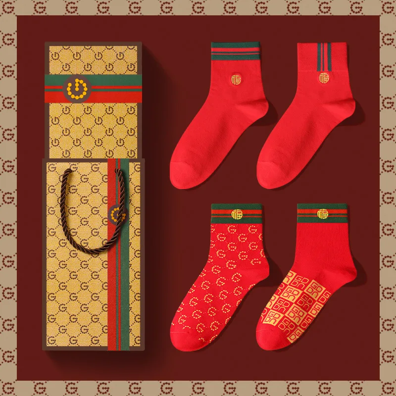 

Аутентичные носки из чистого хлопка среднего размера, классические хлопковые полосатые брендовые универсальные дезодоранты, спортивные дышащие носки премиум-класса, подарок