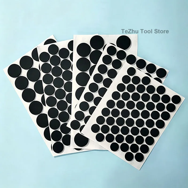 Silicone Solid Circular Gasket Back Adhesive Self-adhesive Shock-Absorbing Anti Slip Pad Thickness 0.5-5mm