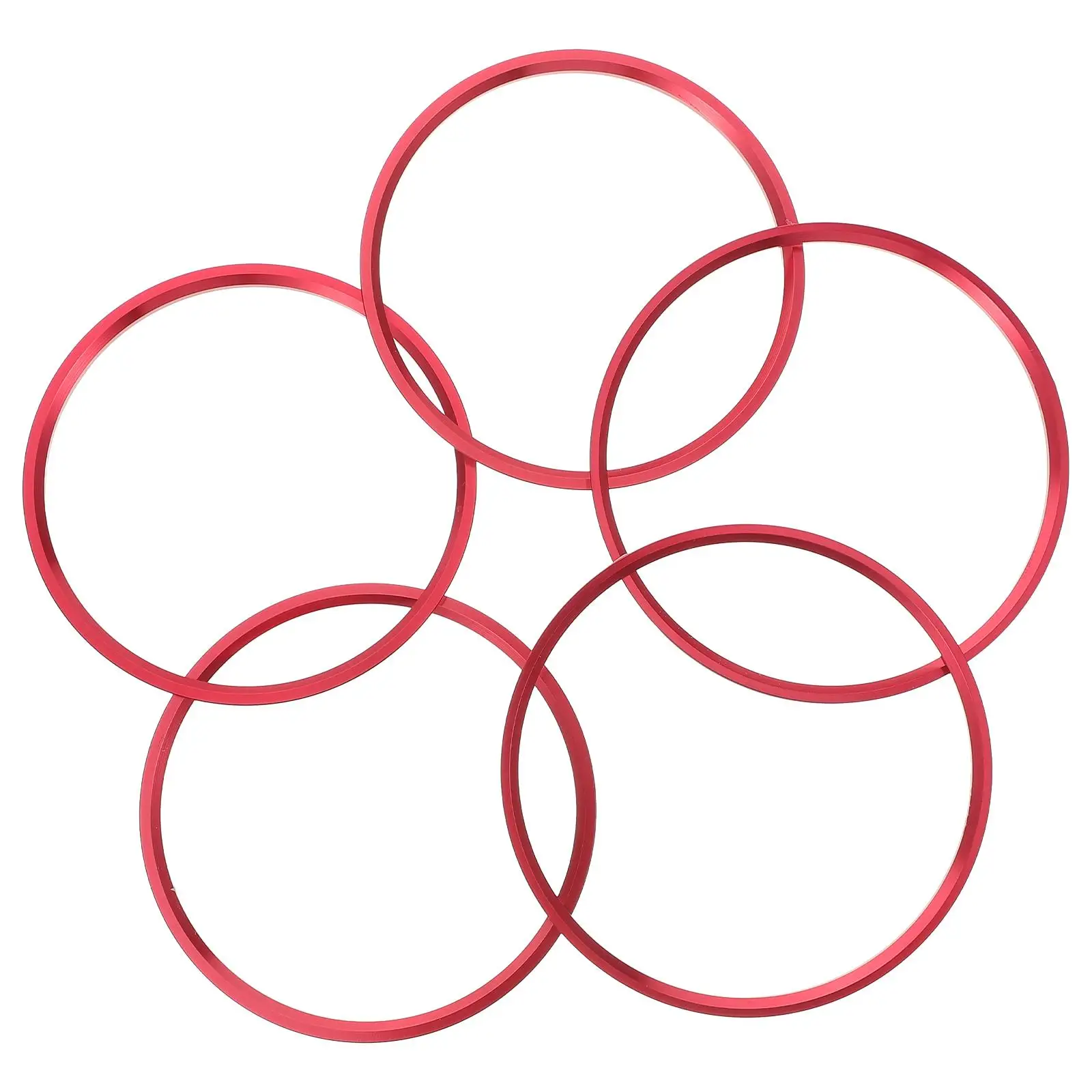 

5 Pcs Air Outlet Decoration Car Trim Conditioner Ring Vehicle Vent Cover Decorate Conditioning Aluminum Alloy