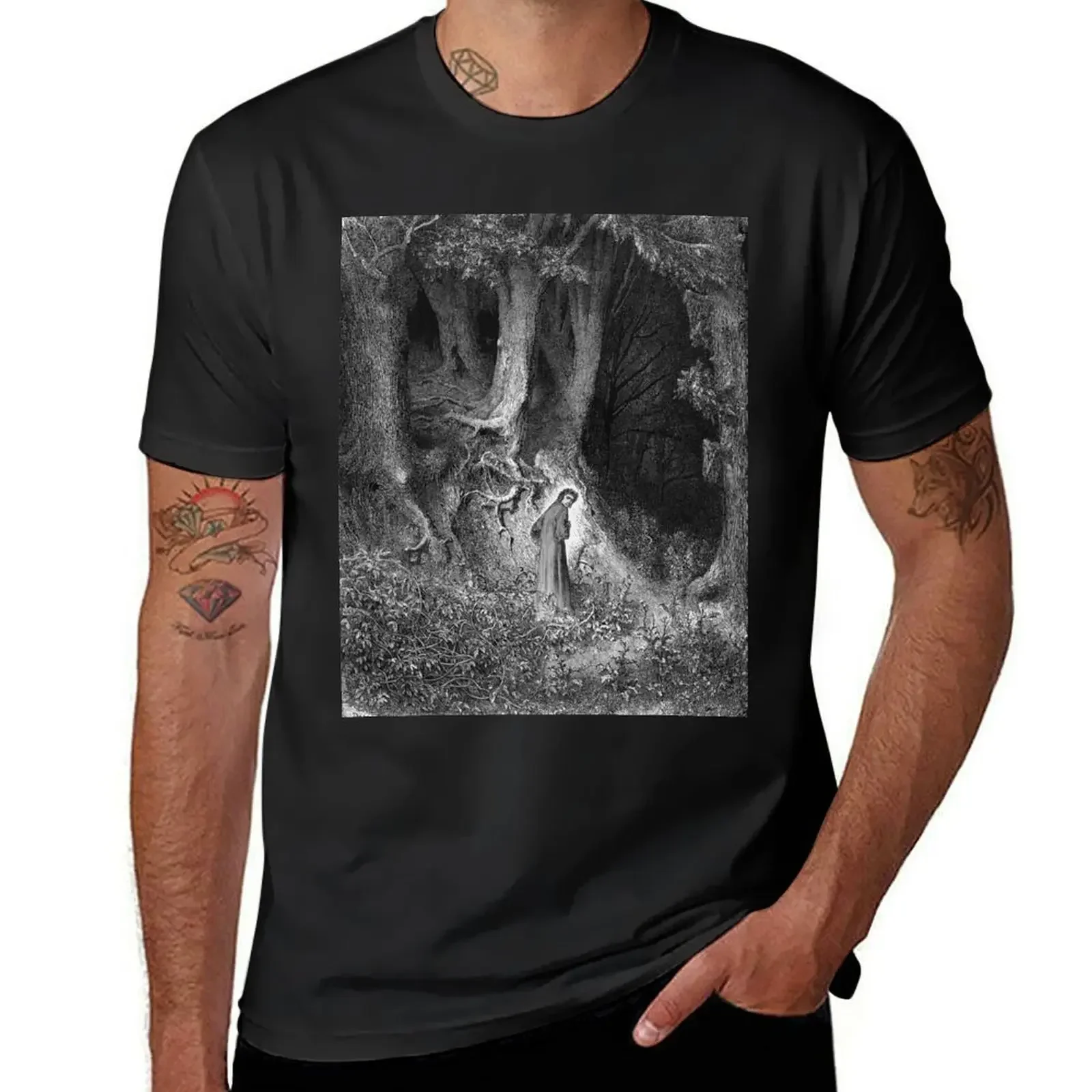 

Dante's Inferno, the gloomy wood (C017/7996) T-Shirt kawaii clothes new edition workout shirts for men