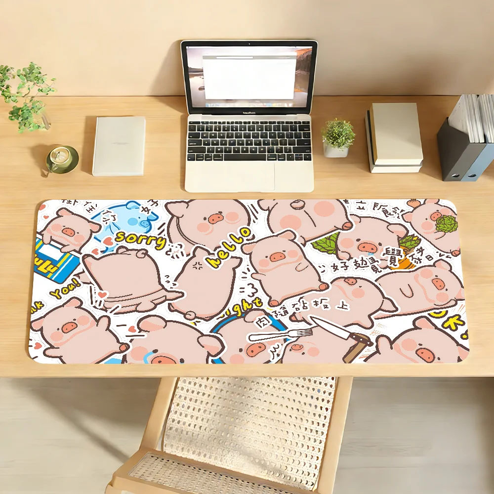 Cartoon Cute Lulu Piggy Mouse Pad For Office Gaming And Keyboards Non-Slip Large Waterproof