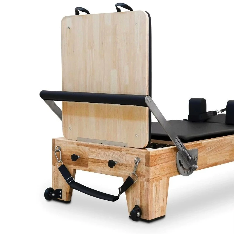 6 Springs Core Training Durable Commercial Oak Studio Wood Pilates Reformer Bed Portable Adjustable Health Body