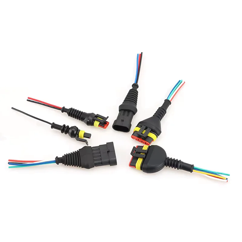 1Pcs/5Pcs Automotive Wiring Harness Dustproof Thread Silicone Sheath 1.5 Series Connector Tail Clip Sheath 1-6 Holes