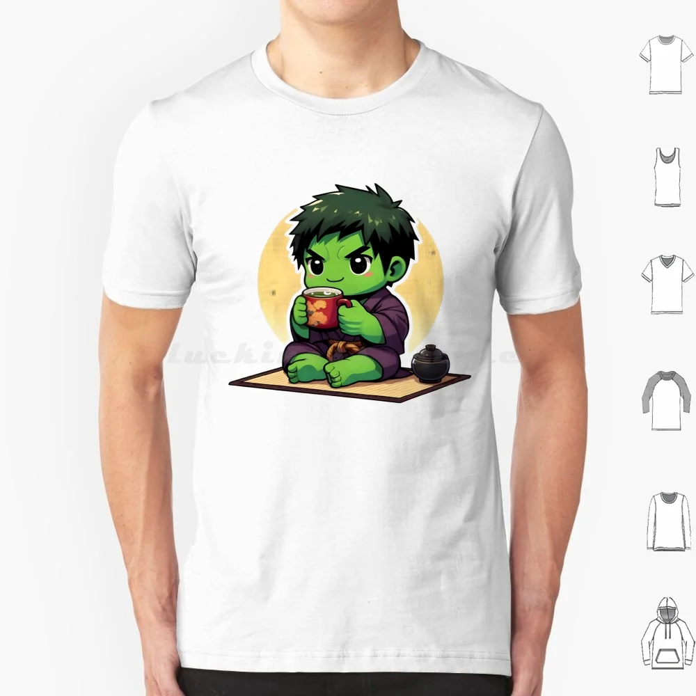 Drink Green Tea T Shirt Men Women Kids 6xl Drink Green Tea Tatami Japanese Chibi Cute Enjoy Calm Anime Cartoon Happy Kimono