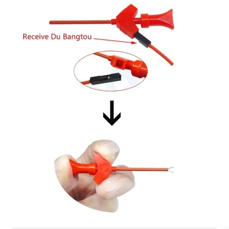 L9BE 2Pcs Internal Spring Mini Grabbers IC Test Hook Clip for Analyzers