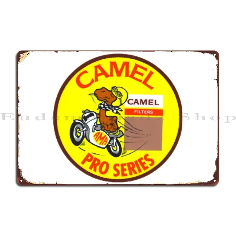 Camel Racing Metal Sign Retro Living Room Club Bar Design Create Tin Sign Poster