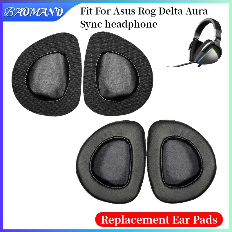 

1 Pair Replacement Foam Ear Pads Pillow Cushion Cover for Asus Rog Delta Aura Sync Headphone Headset