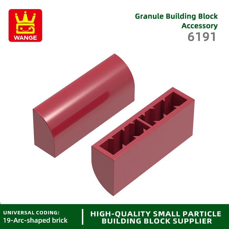 Wange62Pcs/lot 6191  Slope Curved 1x4 1/3 Building Blocks MOC Accessories Compatible Bricks Children Toys Gift Box