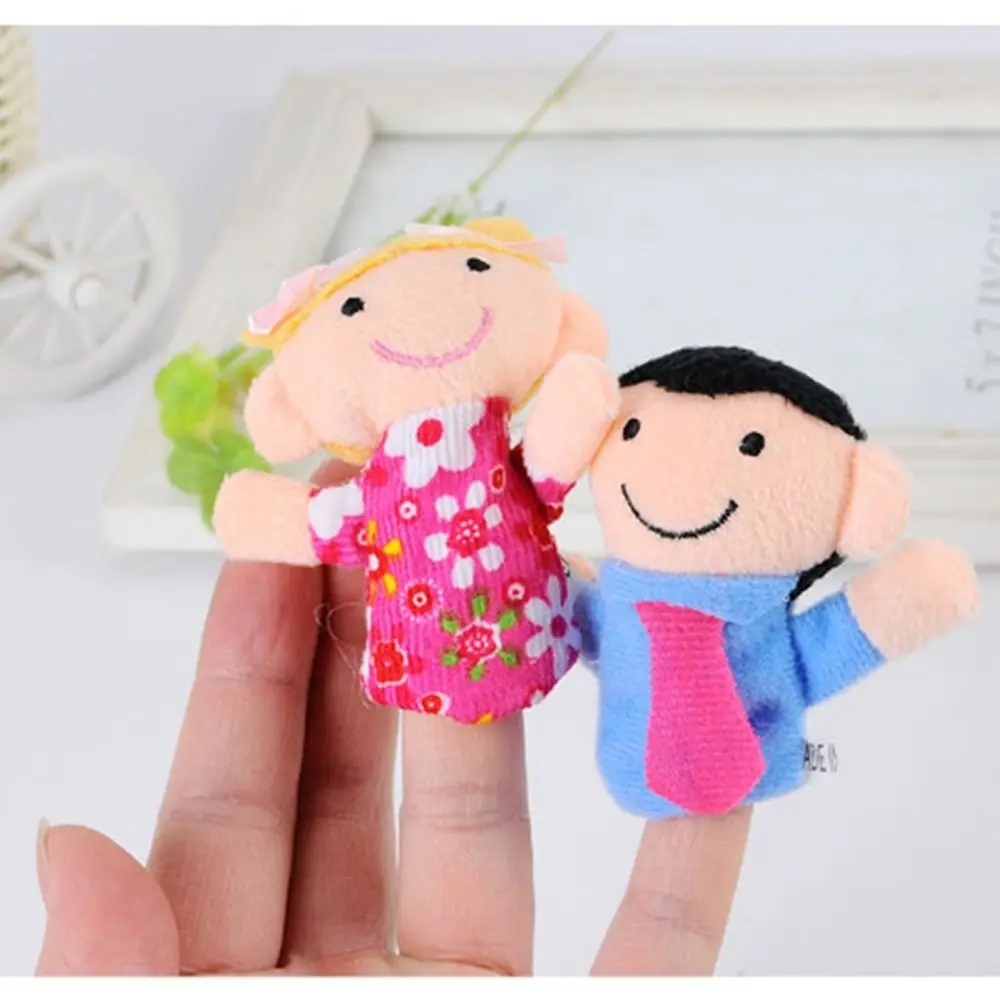 6Pcs Soft Finger Puppets Set Interactive Educational Mini Finger Cartoon Cloth Velvet Early Education Educational Learning