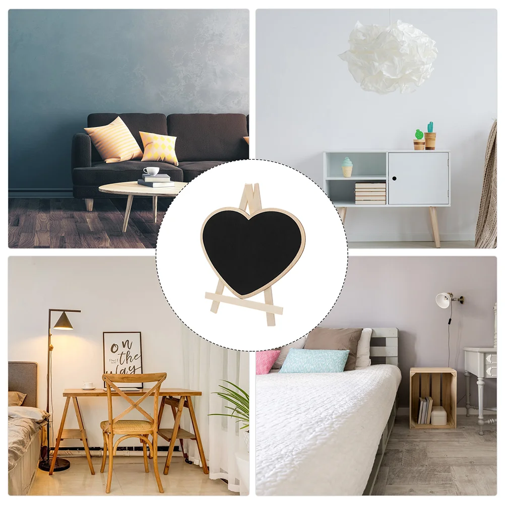 2 Pcs Vertical Blackboard Mini Chalkboard Sign Small Advertising Standing Message Signs