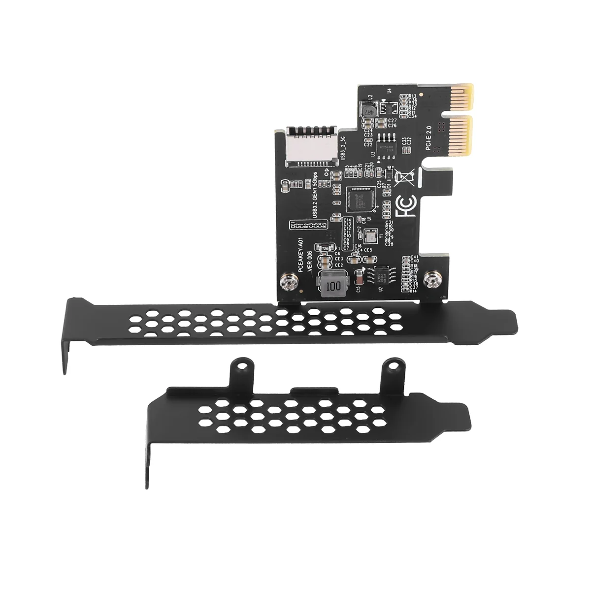 Hot sale PCI Express 2.0 X1 USB 3.2 Gen1 TYPE-E Add on Card PCIe Front Type-C Adapter Riser USB3.1 Gen1 A-KEY 5Gb Expansion Card