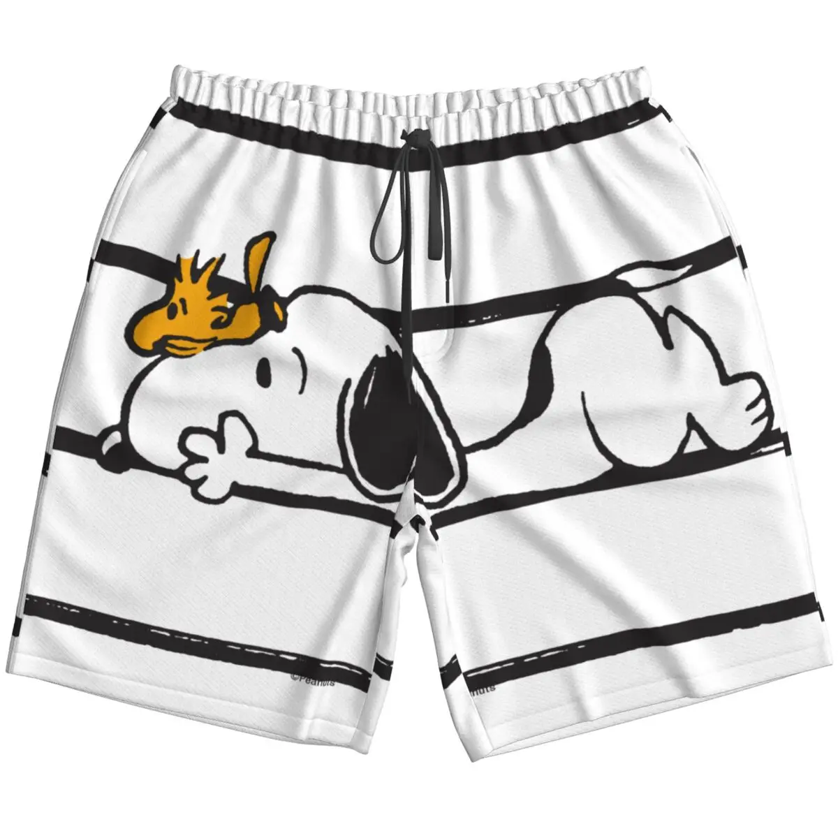 

Мужские шорты Snoopy & Woodstock, пляжные шорты для отдыха, Гавайские плавки для серфинга