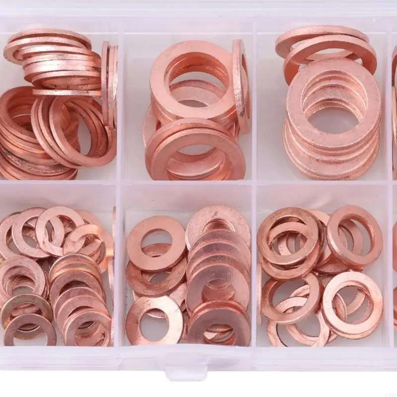 L8RC 200Pcs Gaskets Acid Resistance Fluorine Rubber Oil Seal Rings