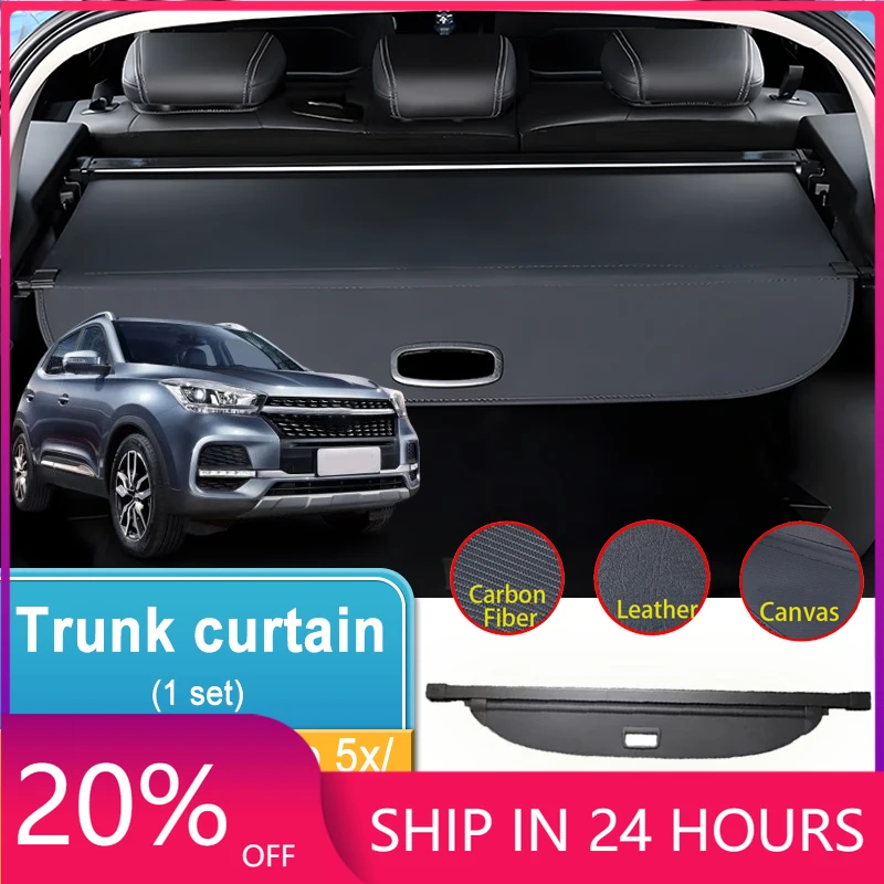 NEW1 para Chery Tiggo 5X Accesorios Chirey Tiggo 4 Pro 2017-2024 cortina de carga para maletero almacenamiento Interior de coche cubierta de partición de maletero T