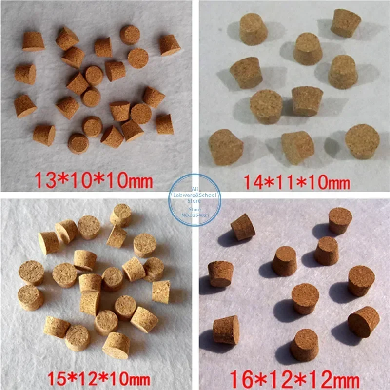 100pcs Top DIA 13mm To 39mm Synthetic Cork Lab Test Tube Cork Cap Glass Jar Lid Wine Bottle Stopper Flask Sealing Plug