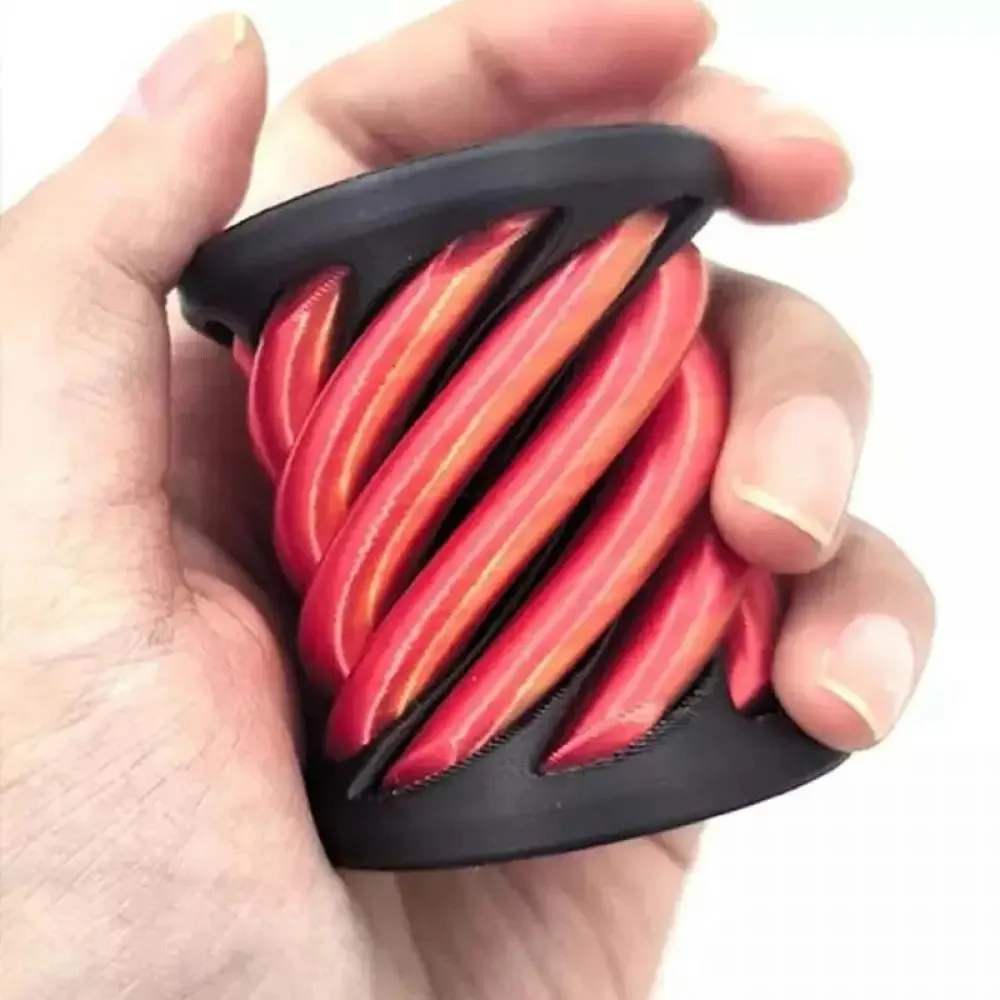 3D Printed Spiral Cone Fidget Toy Impossible Pyramid Passthrough Sculpture Pass Through Pyramid Toy Mini Vortex Thread Illusion