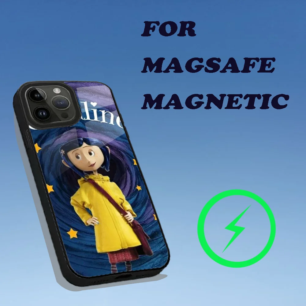 C-Coraline And The Magic Door Phone Case For iPhone 16,15,14,13,12,11,Plus,Pro,Max Mini Magsafe Magnetic Wireless Charging