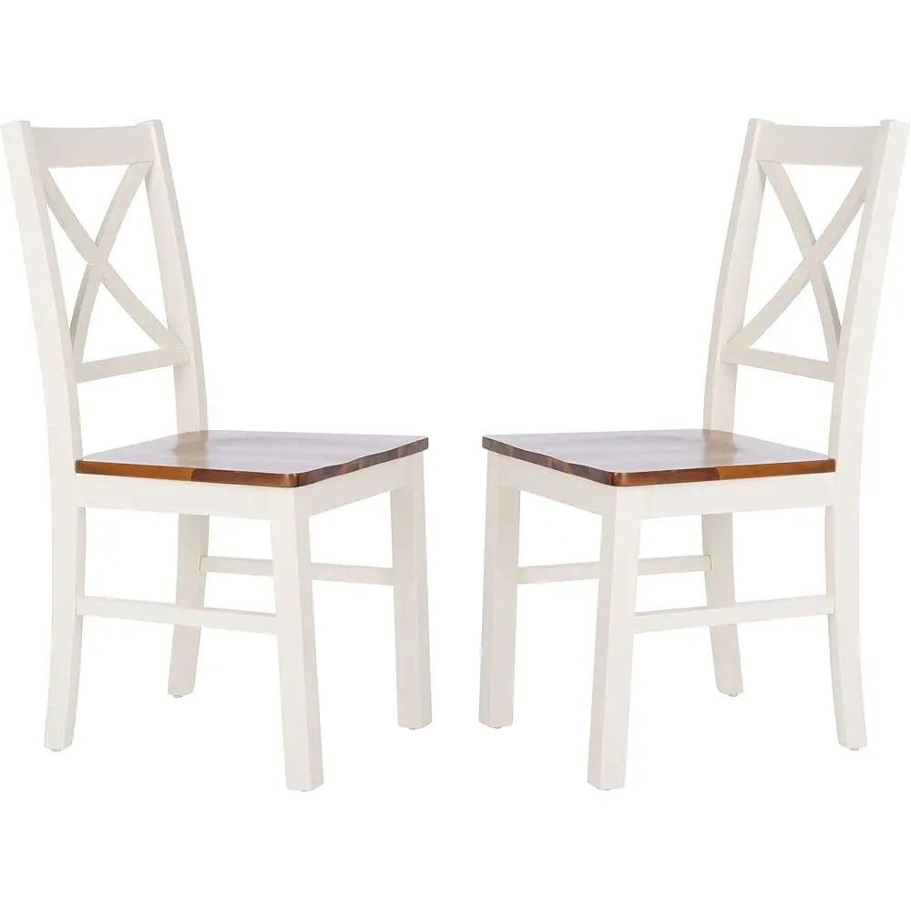 

Домашняя коллекция Akash White и Natural X-Ba 18-дюймовый обеденный стул (2 шт.)