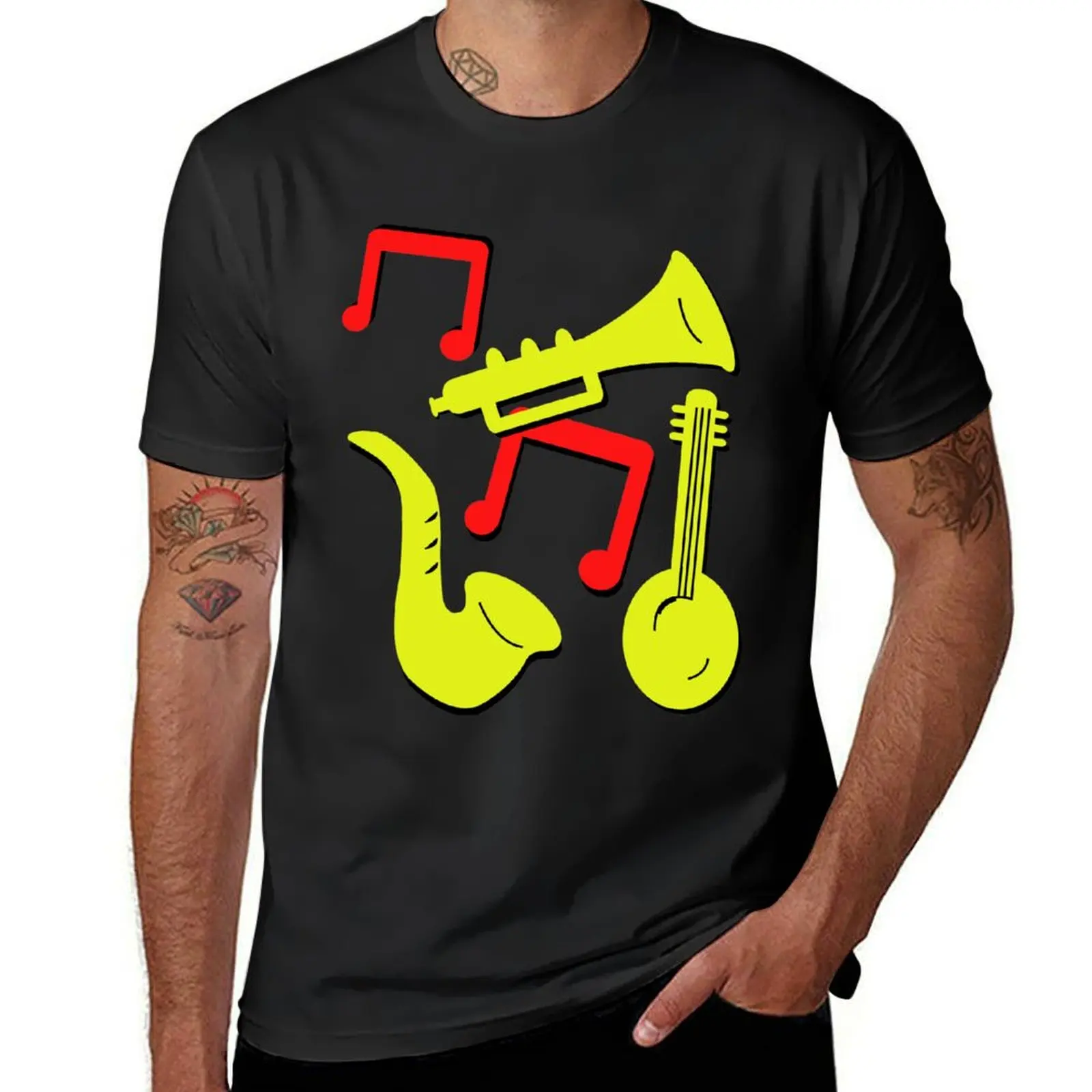 Ace 'Remembrance Jazz' Musical Instruments T shirt T-Shirt blacks blanks sublime quick-drying slim fit t shirts for men