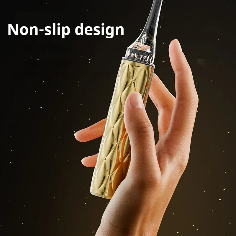 성인용 럭셔리 소프트 강모 칫솔 3개 - 매우 미세하고 부드러운 민감한 치아와 잇몸, 반짝이는 미끄럼 방지 손잡이