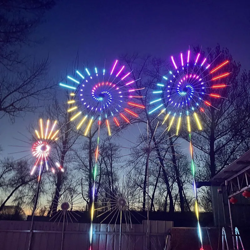 Festival Atmosphere Electronic Firework Lights, 2026 New Programmable Design, Outdoor Courtyard Lawn Decor Lights