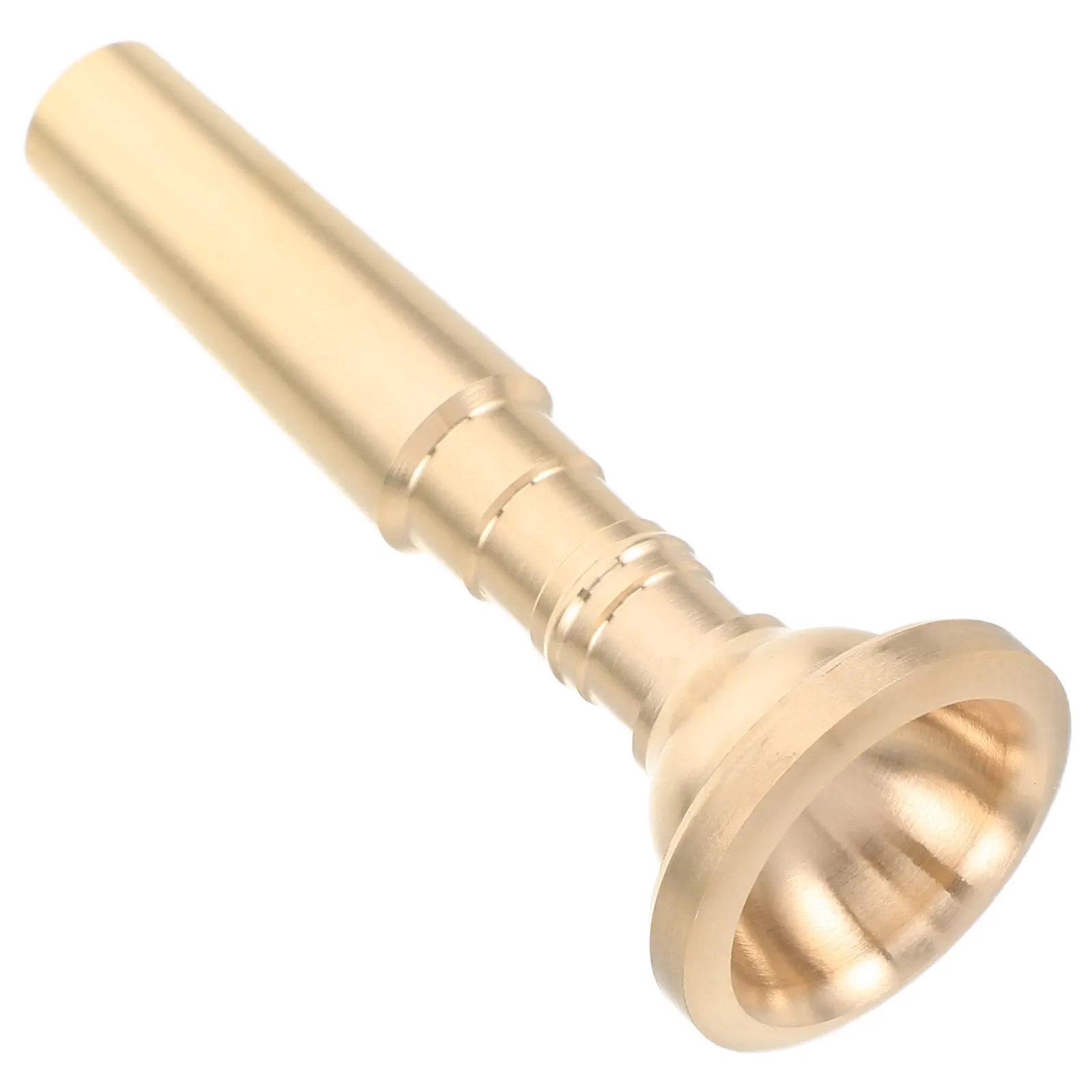 Bright Tone Bugle Mouthpiece Brass Bugle Trumpet Mouthpiece for Parade Events Golden Brass Youth School Trumpet